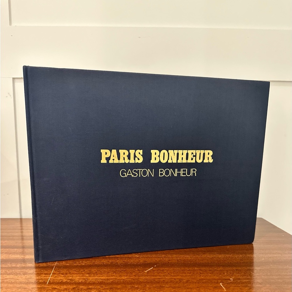 Paris Bonheur Gaston Bonheur Hardcover Book - Navy & Gold